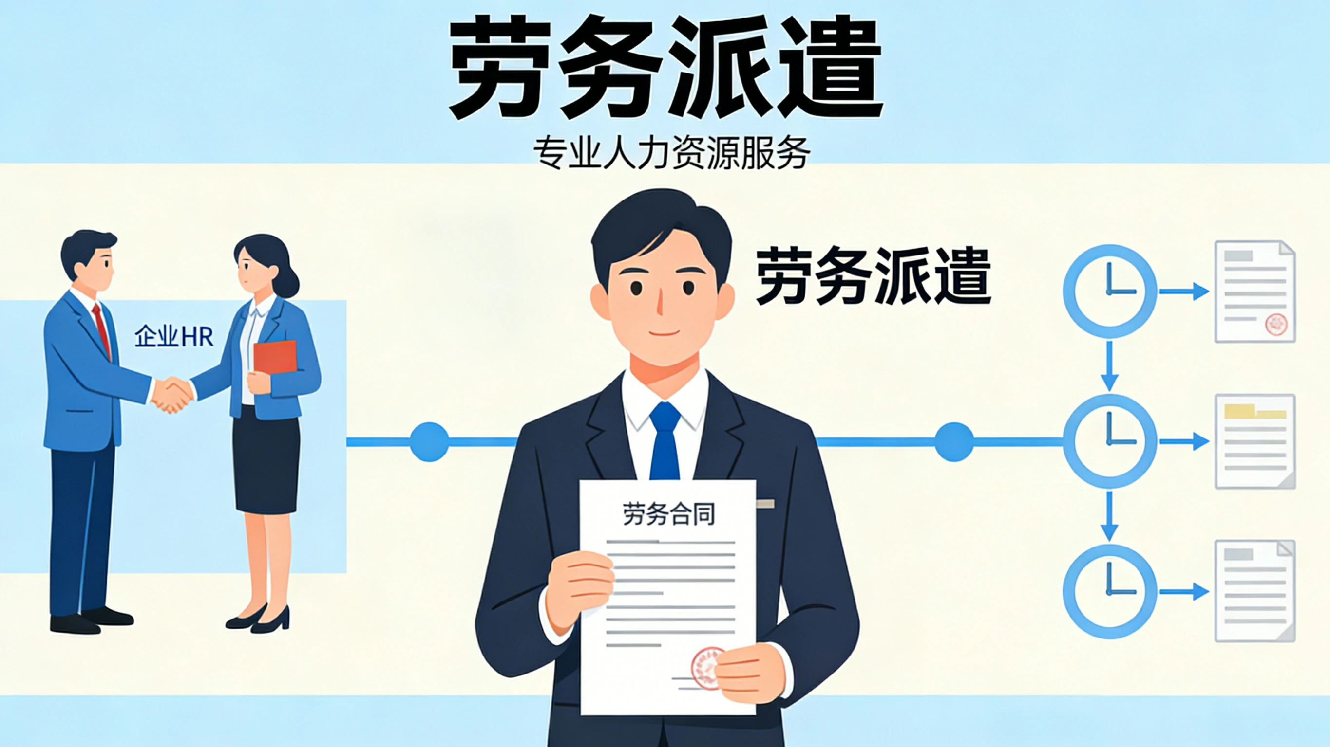 劳务派遣服务示意图